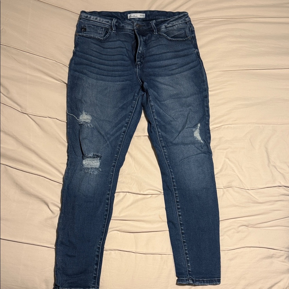 KanCan Distressed Dark Blue Skinny Jeans